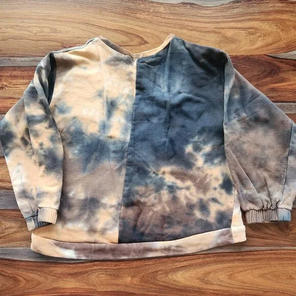 Cozy Comfy Tie Dye Sweatshirt HYFVE HYFVE HYFVE Ladies Small Gold Brown Black - Picture 4 of 4